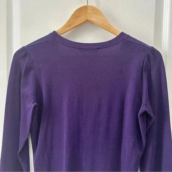 Ricki’s Cardigan  V Neck Button Front Fitted Purple Size Small - Picture 10 of 16